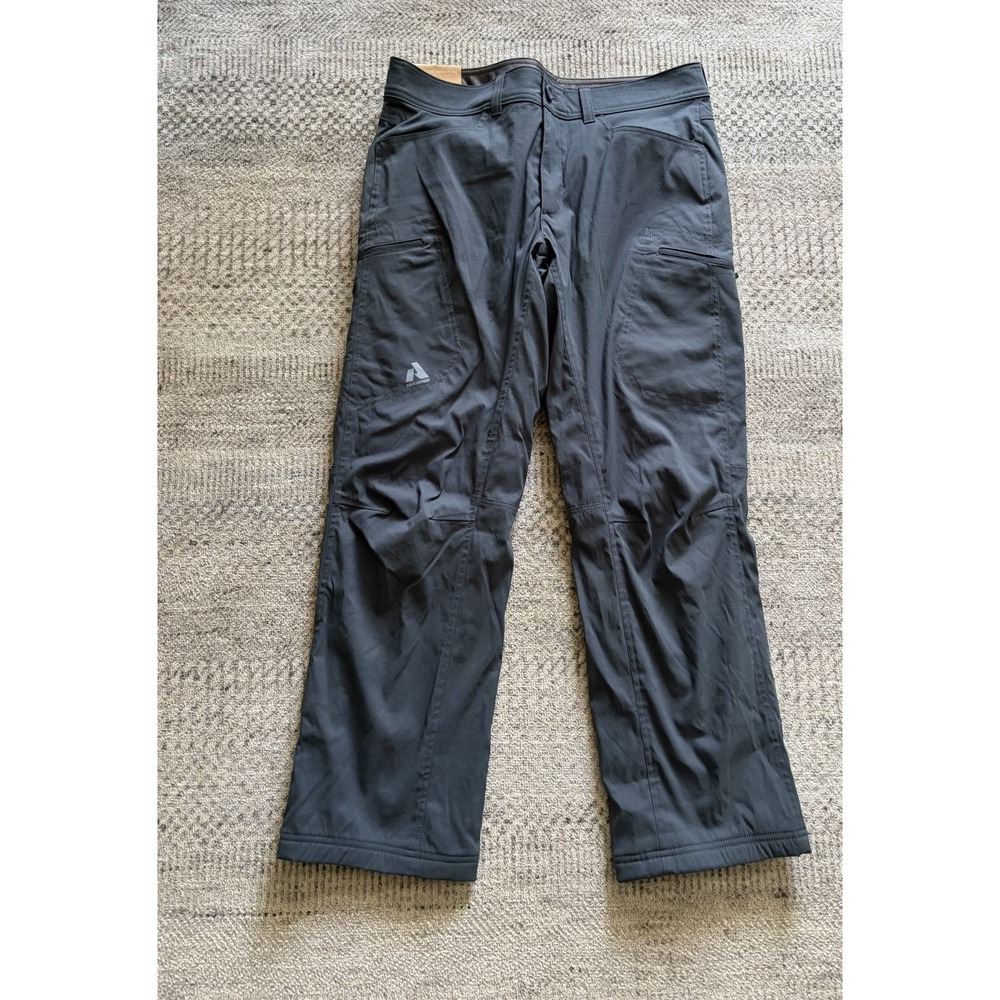 Eddie Bauer First Ascent Pants Men 35x30 Black Softshell Hiking gorp Stretch